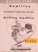Hamilton Tool-Hamilton Tool 00, OO Spur Gear Hobbing Machine, Operations Manual-00-OO-01